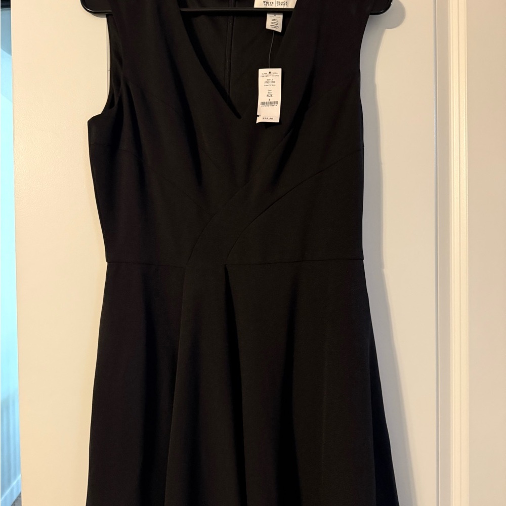 White House Black Market Classic Black Midi Dress